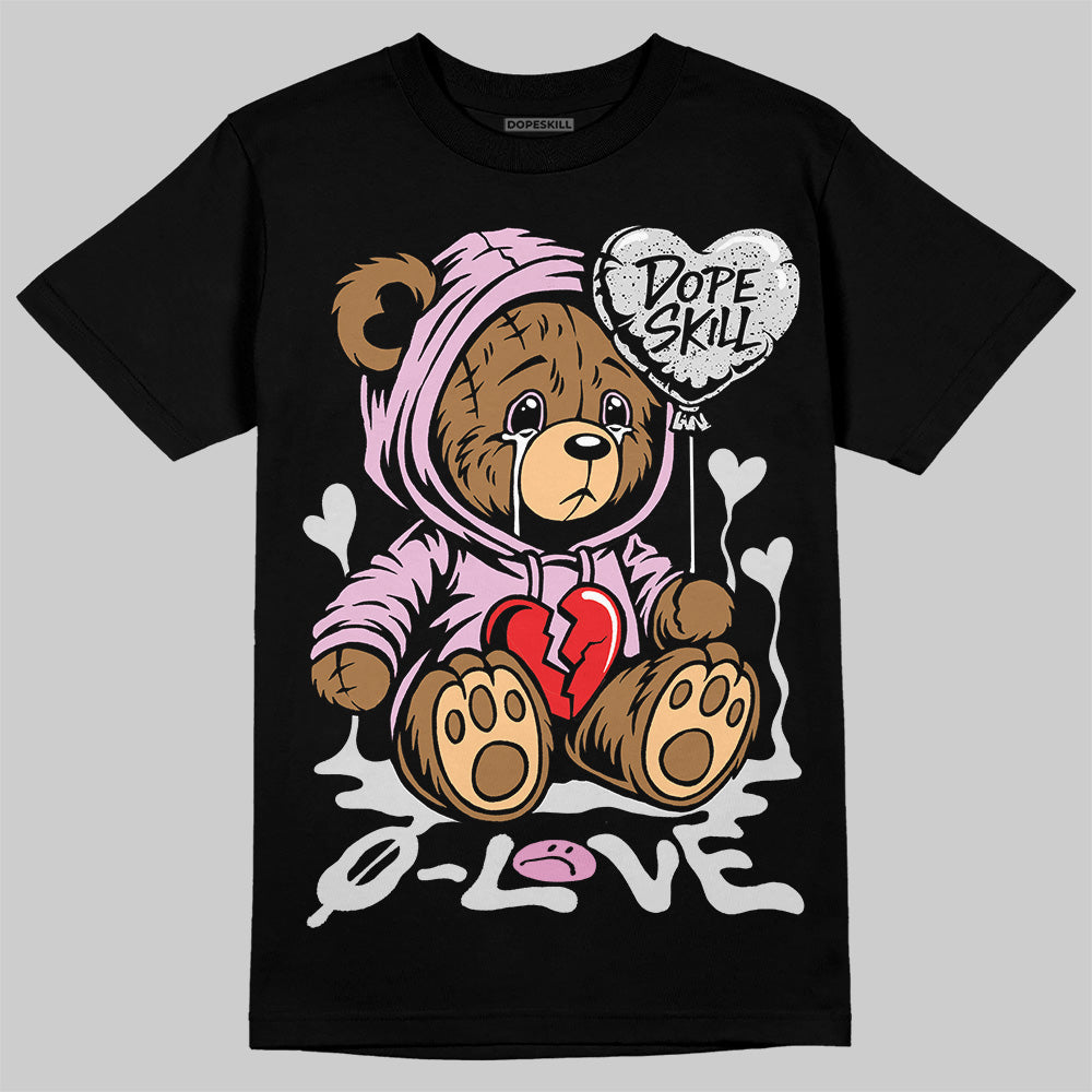 Jordan 4 WMNS “Orchid” DopeSkill T-Shirt Broken Bear Graphic Streetwear - Black