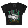 Green Sneakers DopeSkill Women's Crop Top Trust No One Graphic Streetwear - Black