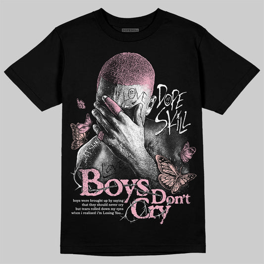 AMIRI White & Pink Stars Court Sneakers DopeSkill T-Shirt Boys Don't Cry Graphic Streetwear - Black