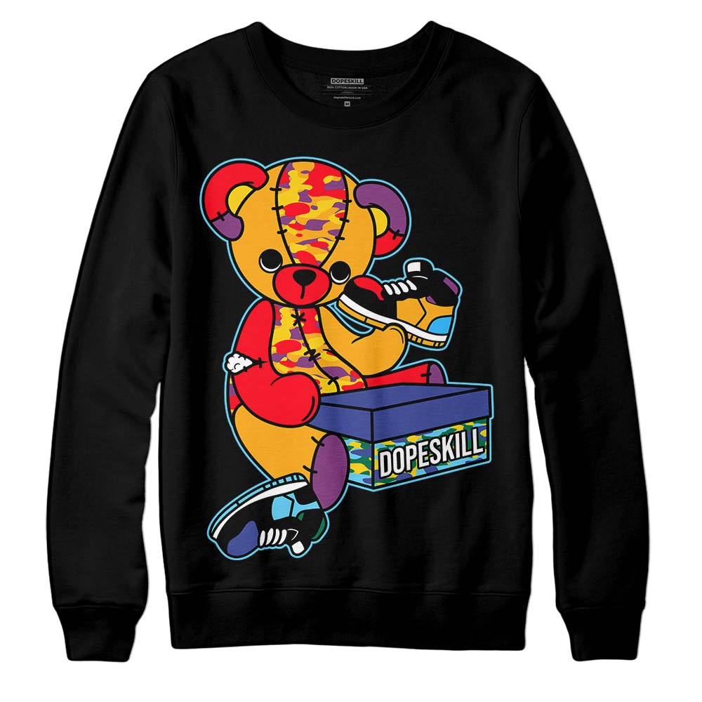 Jordan 1 Mid GS 'Six Championships' DopeSkill Sweatshirt Sneakerhead BEAR Graphic Streetwear - Black