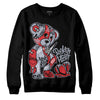 Jordan 4 “Bred Reimagined” DopeSkill Sweatshirt Broken Heart Graphic Streetwear - Black