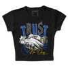 Jordan 14 “Laney” DopeSkill Women's Crop Top Trust No One Graphic Streetwear - Black