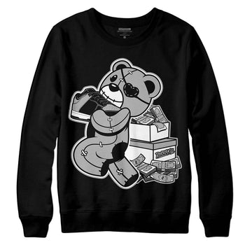 Jordan 1 Low OG “Shadow” DopeSkill Sweatshirt Bear Steals Sneaker Graphic Streetwear - Black