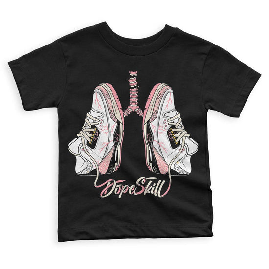 Jordan 3 GS “Red Stardust” DopeSkill Toddler Kids T-shirt Breathe Graphic Streetwear - Black