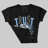 Powder Blue 9s DopeSkill Women's Crop Top Trust No One Graphic