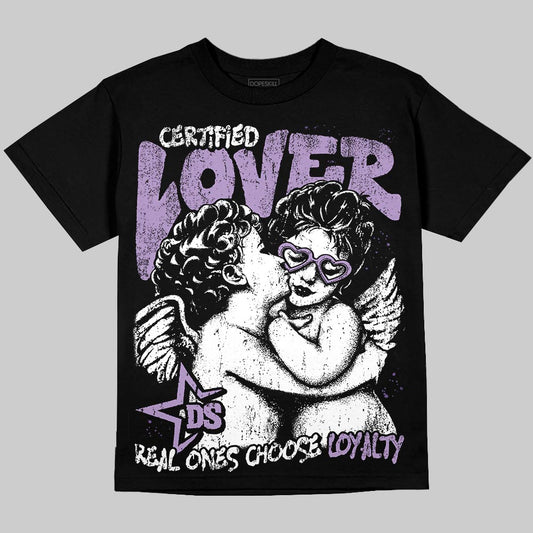 Jordan 10 WMNS “Hydrangeas” DopeSkill T-Shirt Real Ones Choose Loyalty Graphic Streetwear - Black