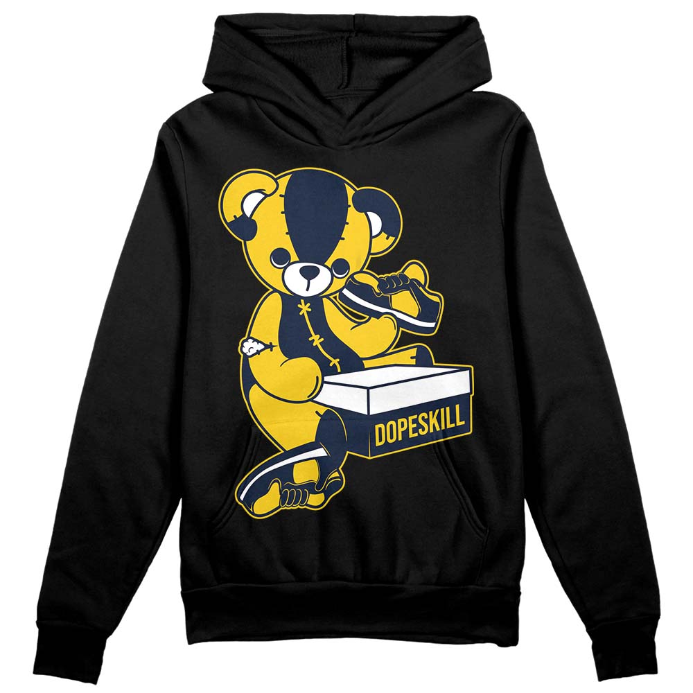 Dunk Low Vintage “Michigan” DopeSkill Hoodie Sweatshirt Sneakerhead BEAR Graphic Streetwear - Black