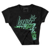 Green Glow 1s DopeSkill Women's Crop Top LOVE Graphic