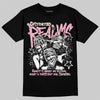 Jordan 4 "Iced Carmine" DopeSkill T-Shirt Distorted Realms Graphic Streetwear - black