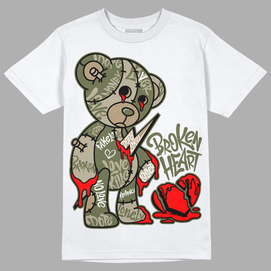 Air Max 90 Ballistic Neutral Olive DopeSkill T-Shirt Broken Heart Graphic Streetwear - White