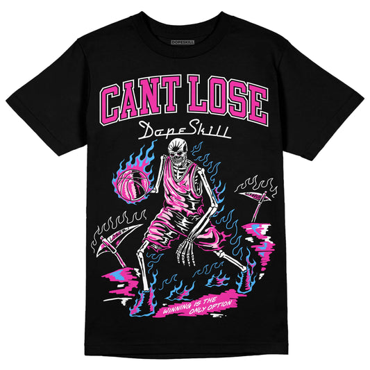 Pink Sneakers DopeSkill T-Shirt Cant Lose Graphic Streetwear - Black