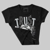 Wolf Grey 12s DopeSkill Women's Crop Top Trust No One Graphic