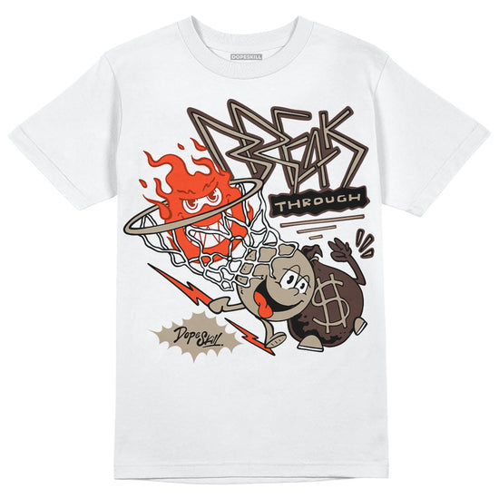 Jordan 1 High OG “Latte” DopeSkill T-Shirt Break Through Graphic Streetwear - White