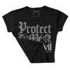 Grey Collection DopeSkill Women's Crop Top Protect Me From Evil Graphic