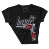 Bred Reimagined 4s DopeSkill Women's Crop Top LOVE Graphic