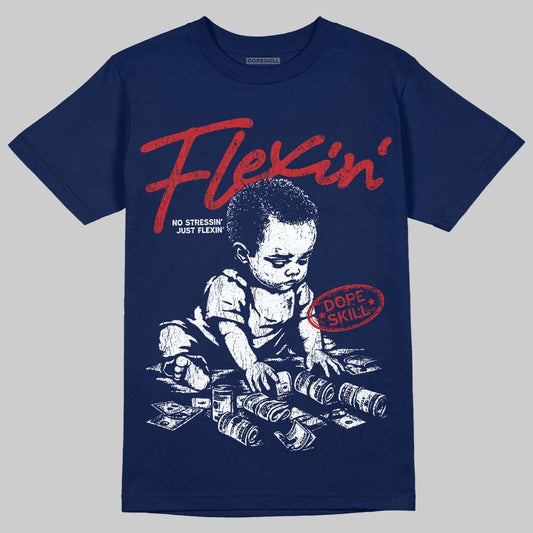 Jordan 11 “Rare Air” DopeSkill T-Shirt Flexin' Graphic Streetwear - Navy