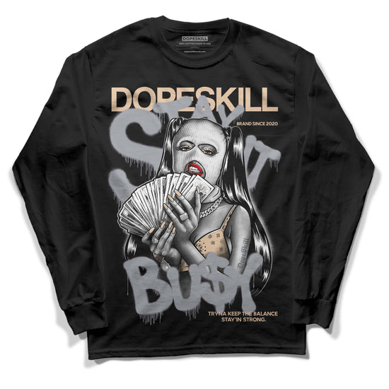 Jordan 4 Retro Frozen Moments DopeSkill Long Sleeve T-Shirt Stay It Busy Graphic Streetwear - Black 