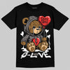 Jordan 4 Retro Cave Stone DopeSkill T-Shirt Broken Bear Graphic Streetwear - Black
