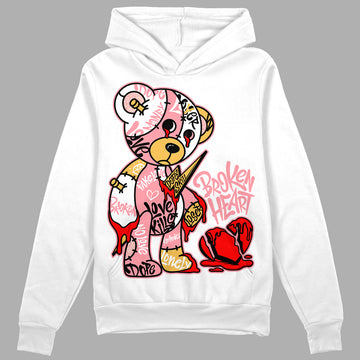 Jordan 3 GS “Red Stardust” DopeSkill Hoodie Sweatshirt Broken Heart Graphic Streetwear - White 