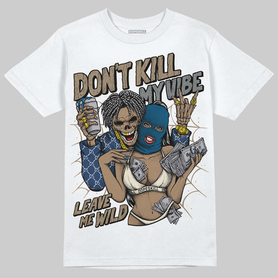 Asics Gel-Kayano 14 ‘Cream Pure Silver’ DopeSkill T-Shirt Don't Kill My Vibe Graphic Streetwear - White