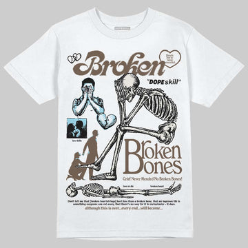 Asics Gel-Kayano 12.1 Cream/Stillwater DopeSkill T-Shirt Broken Bones Graphic Streetwear - White