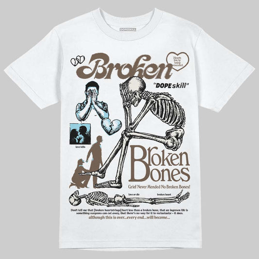 Asics Gel-Kayano 12.1 Cream/Stillwater DopeSkill T-Shirt Broken Bones Graphic Streetwear - White