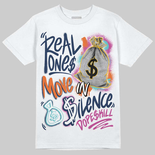 Air Max 1 'San Diego Padres' DopeSkill T-Shirt Real Ones Move In Silence Graphic Streetwear - White