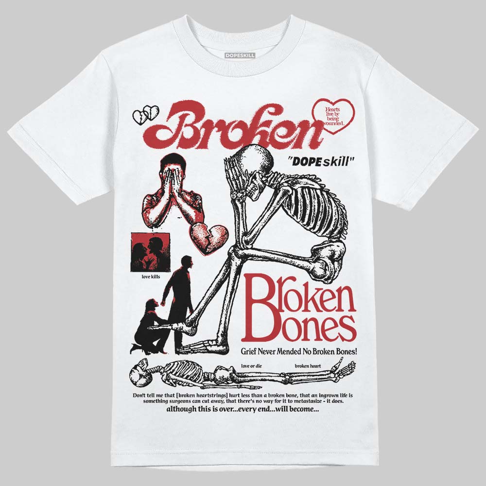 Jordan 14 Golf “Last Shot” DopeSkill T-Shirt Broken Bones Graphic Streetwear - White