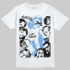 Jordan 5 Black University Blue DopeSkill T-Shirt Built Different Graphic Streetwear - White