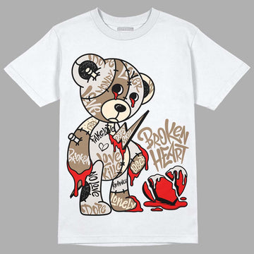 Jordan 5 SE “Sail” DopeSkill T-Shirt Broken Heart Graphic Streetwear - White 