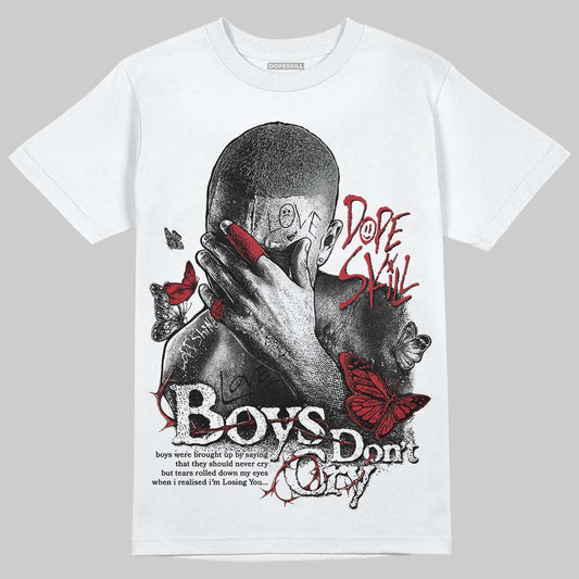 Jordan 14 Retro ‘Black Toe’ DopeSkill T-Shirt Boys Don't Cry Graphic Streetwear - WHite