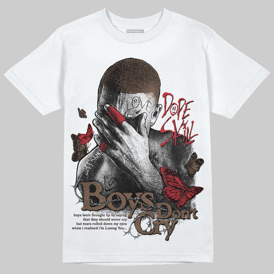 Jordan 9 'Olive' DopeSkill T-Shirt Boys Don't Cry Graphic Streetwear - White