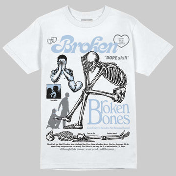 New Balance Abzorb 2000 “Silver/Blue” DopeSkill T-Shirt Broken Bones Graphic Streetwear - White