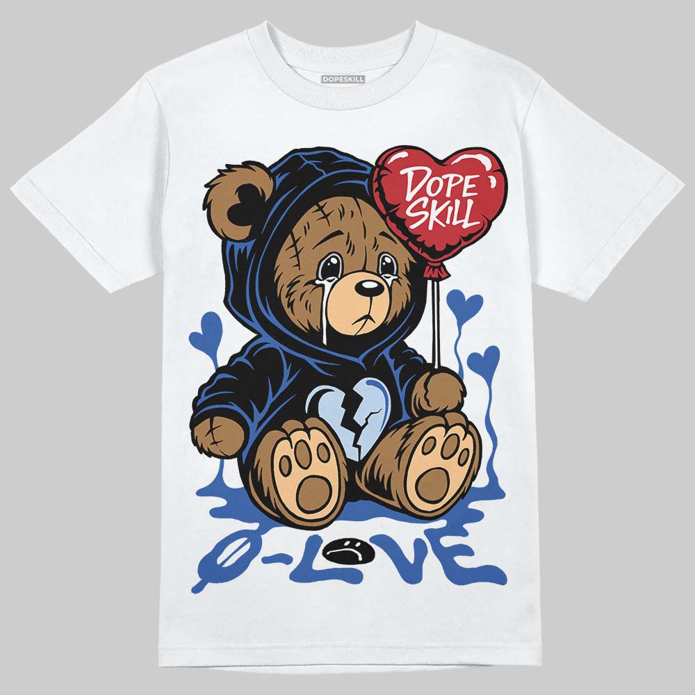 Awake NY x Jordan 5 Retro 'Black Racer Blue' DopeSkill T-Shirt Broken Bear Graphic Streetwear - White