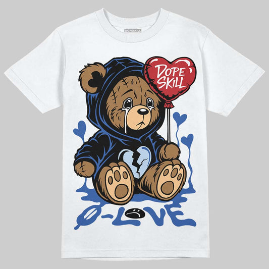 Awake NY x Jordan 5 Retro 'Black Racer Blue' DopeSkill T-Shirt Broken Bear Graphic Streetwear - White