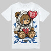 Jordan 1 Low OG “Storm Blue” DopeSkill T-Shirt Broken Bear Graphic Streetwear - White