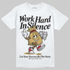 Jordan 4 Retro “Pizza” DopeSkill T-Shirt Work Hard In Silence Graphic Streetwear - White