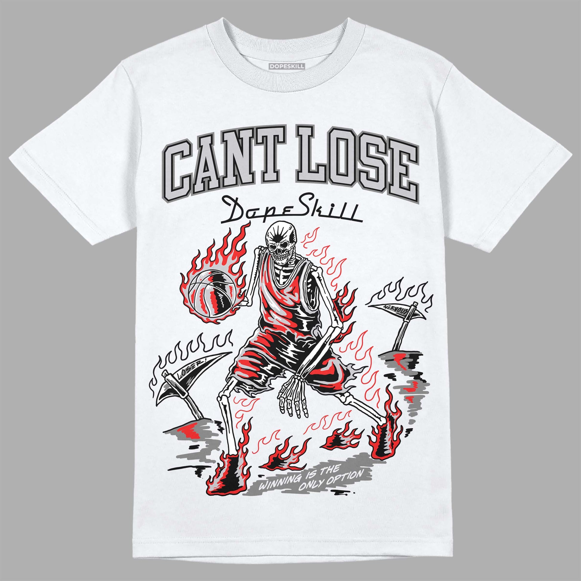 Grey Sneakers DopeSkill T-Shirt Cant Lose Graphic Streetwear - White