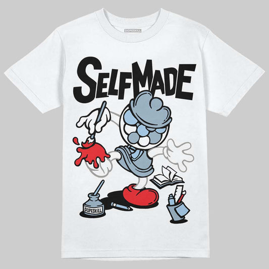 Jordan 40 “Blue Suede” DopeSkill T-Shirt Self Made Graphic Streetwear - White