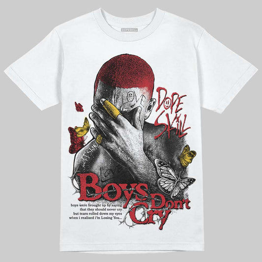 Jordan 14 Retro Ferrari (2025) DopeSkill T-Shirt Boys Don't Cry Graphic Streetwear - White