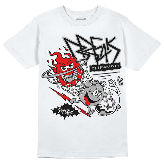 Jordan 1 Low OG “Shadow” DopeSkill T-Shirt Break Through Graphic Streetwear - White