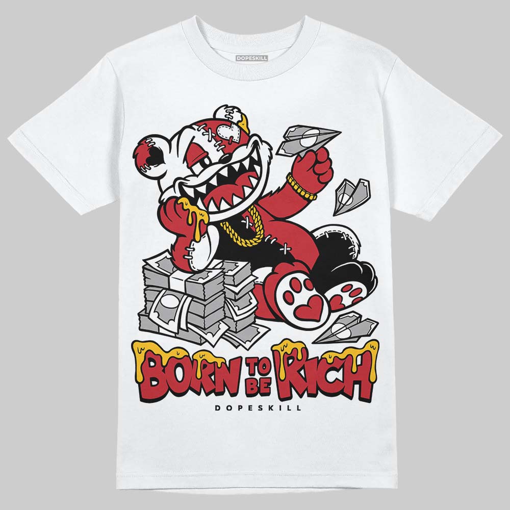 Jordan 1 Low OG "Chicago" DopeSkill T-Shirt Born To Be Rich Graphic Streetwear - White 