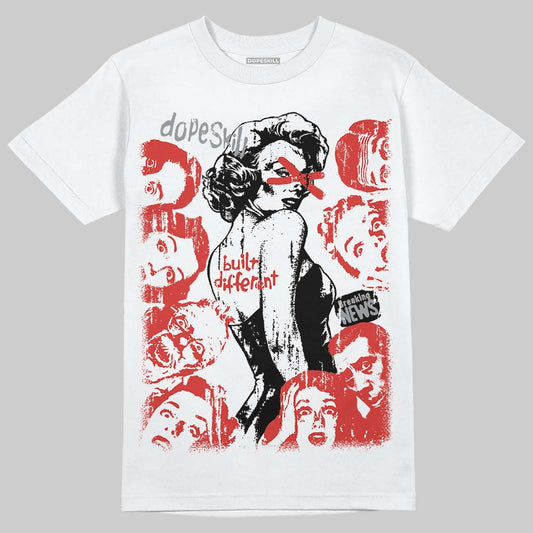 Jordan 4 Retro Toro Bravo DopeSkill T-Shirt Built Different Graphic Streetwear - White