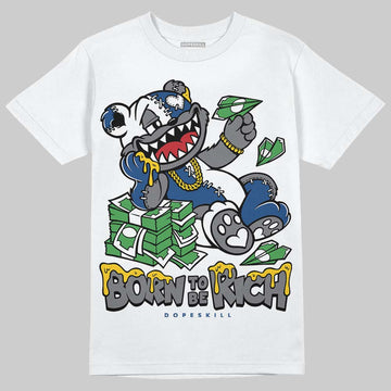 Jordan 9 Retro 'Flint Grey' 2026 DopeSkill T-Shirt Born To Be Rich Graphic Streetwear - White