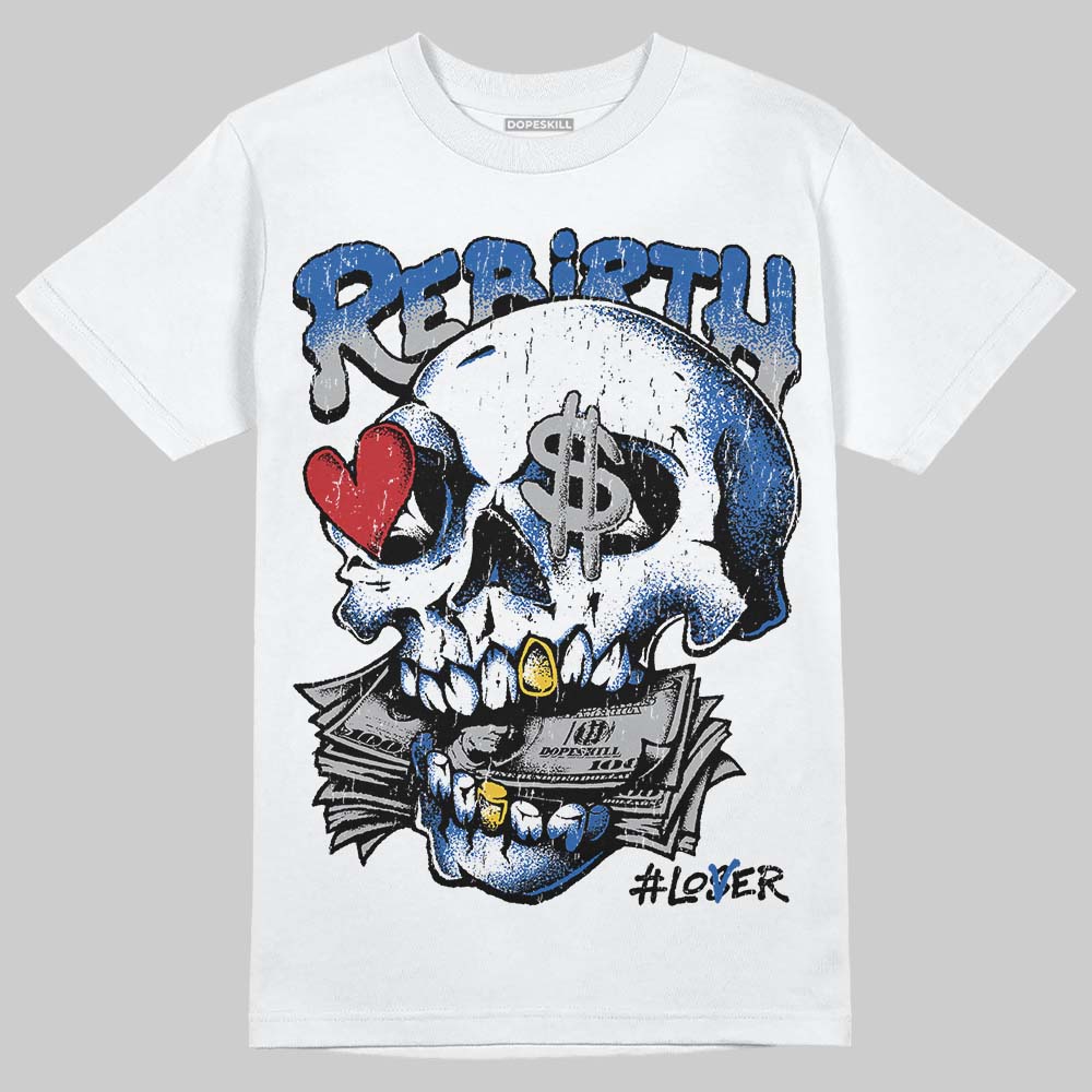 Jordan 3 "True Blue" DopeSkill T-Shirt Rebirth Graphic Streetwear - White 