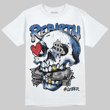 Jordan 3 "True Blue" DopeSkill T-Shirt Rebirth Graphic Streetwear - White 