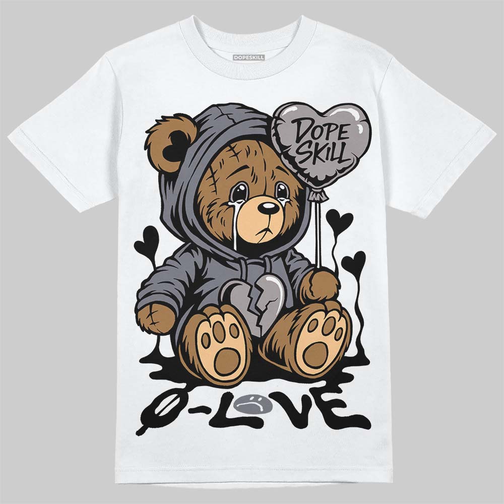 Lanvin Curb Sneakers White Anthracite DopeSkill T-Shirt Broken Bear Graphic Streetwear - White