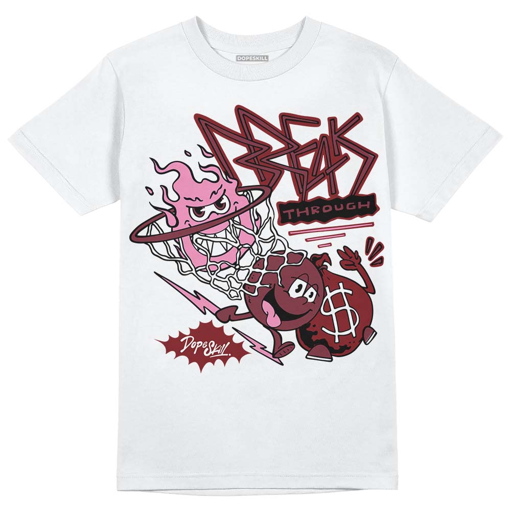 Jordan 1 Retro High OG “Team Red” DopeSkill T-Shirt Break Through Graphic Streetwear - White