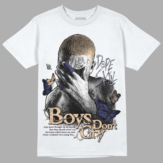 Jordan 4 Retro Frozen Moments DopeSkill T-Shirt Boys Don't Cry Graphic Streetwear - White 