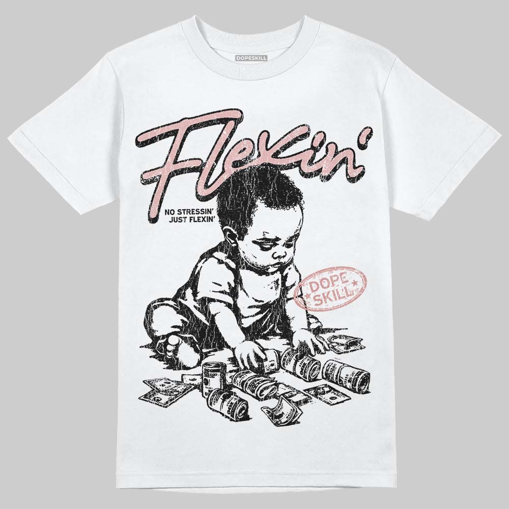Jordan 40 “Dusty Rose” DopeSkill T-Shirt Flexin' Graphic Streetwear - White